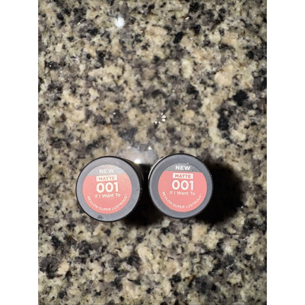 {2} REVLON SUPER LUSTROUS LIPSTICK ~NEW~ MATTE #001 IF I WANT TO